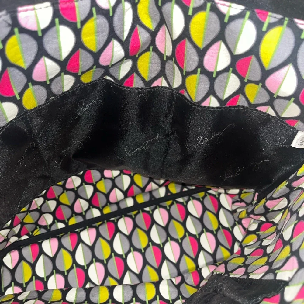 Vera Bradley Black Microfiber Large Quilted Tote BNOT NEVER USED - Picture 8 of 16
